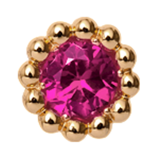 650-G07Pink , Christina Collect Pink Ruby Flower Ringe*